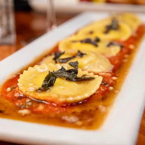 Goat cheese ravioli di fiori at Benvenuti's
