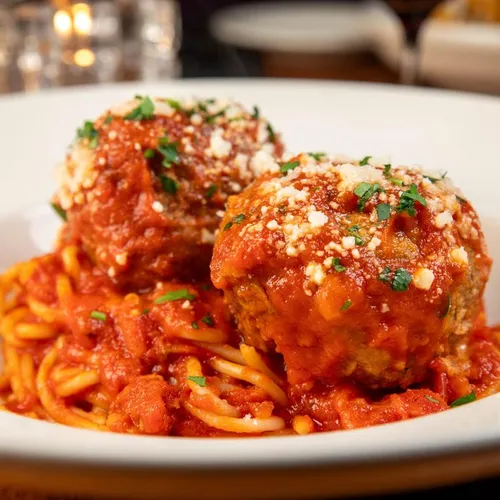 Spaghetti and meatballs at Benvenuti's Ristorante