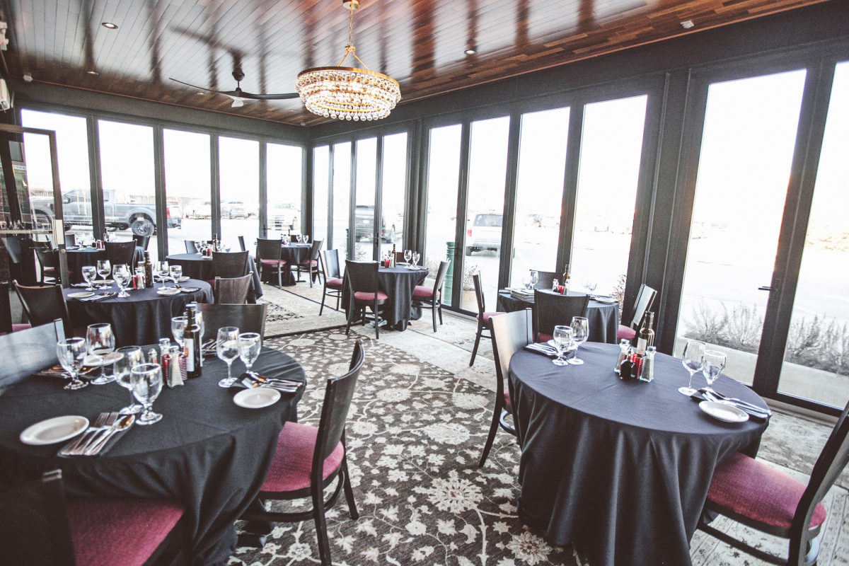 The Glass Room private dining space at Benvenuti's
